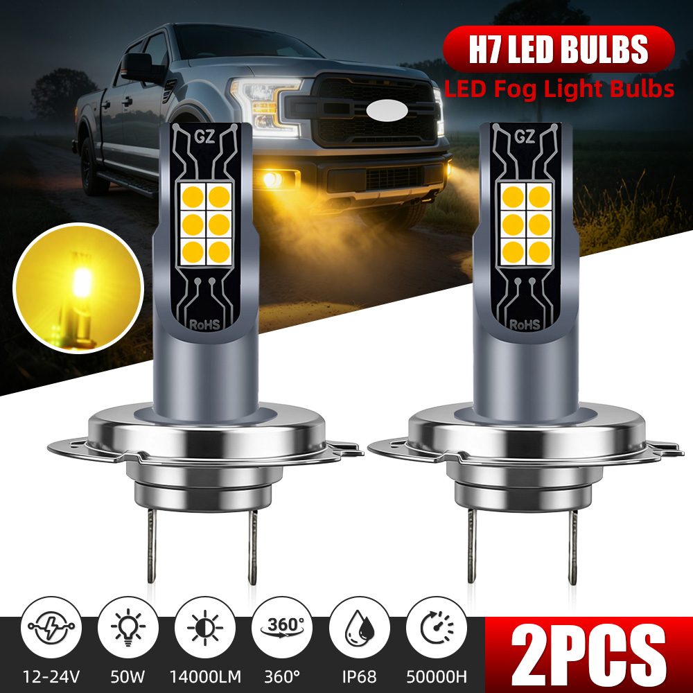 Led Fog Light H11 3000K Yellow - 2 Buah Lampu Led H11 14000LM