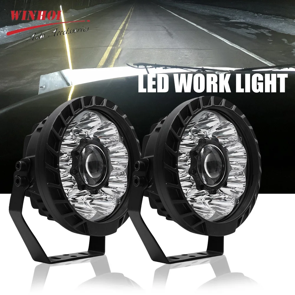 Led Work Light Bar 12 Inch Offroad - Lampu sorot LED, 2 buah lampu