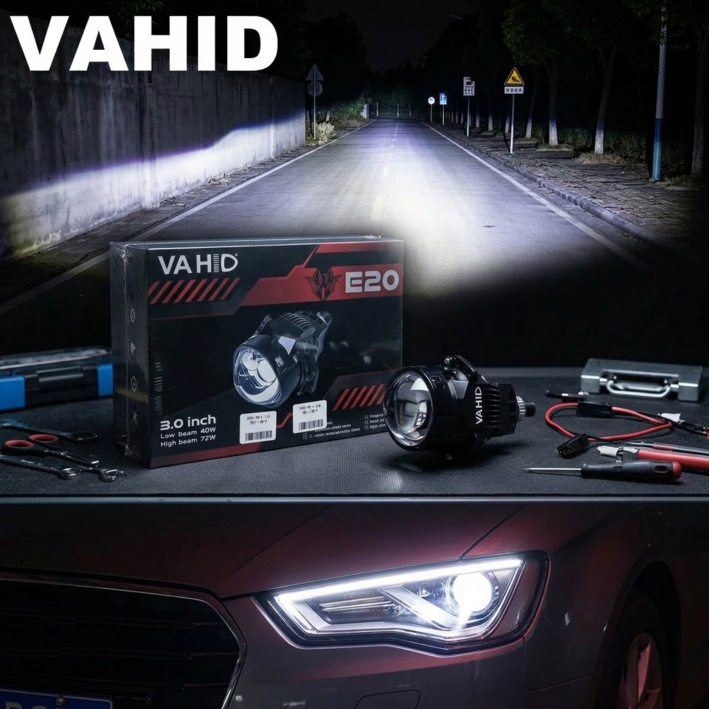 Laser Led Headlight Projector Lens - VAHID E20 2pcs 3 Inch Bi