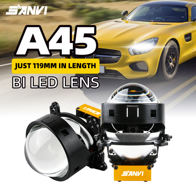 Bi Led Projector Lens 3 Inch - SANVI 6000K 3 Inch A45 Lensa