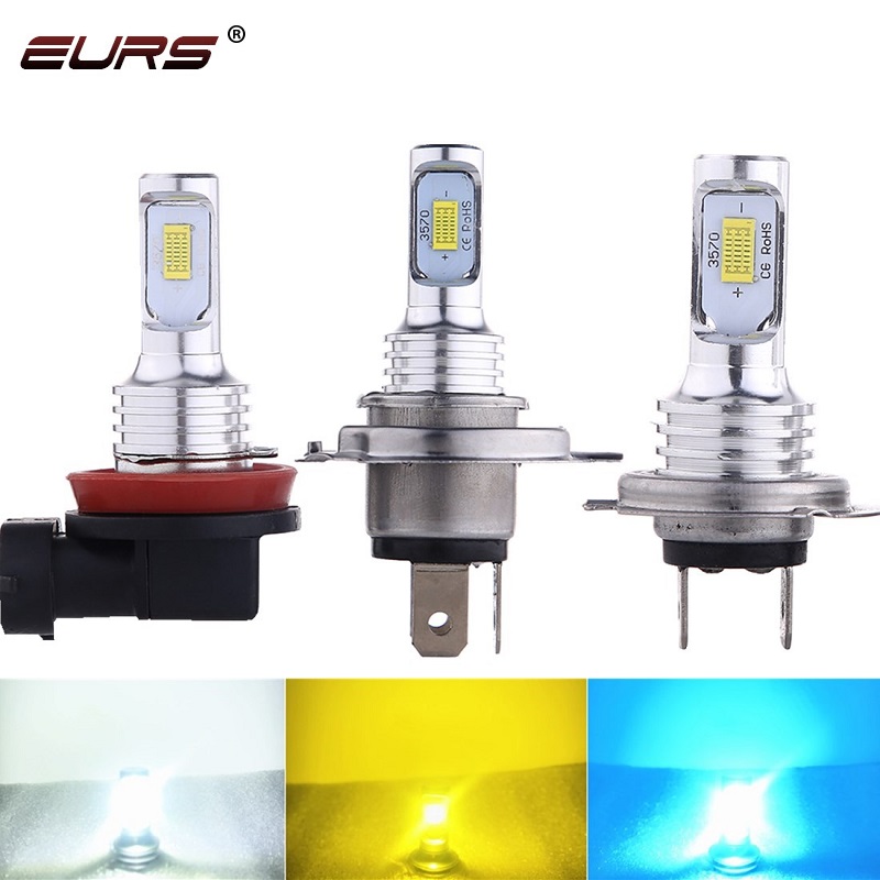 Led Fog Light H11 3000K Yellow - EURS 2PCS H7 Lampu Kabut Led