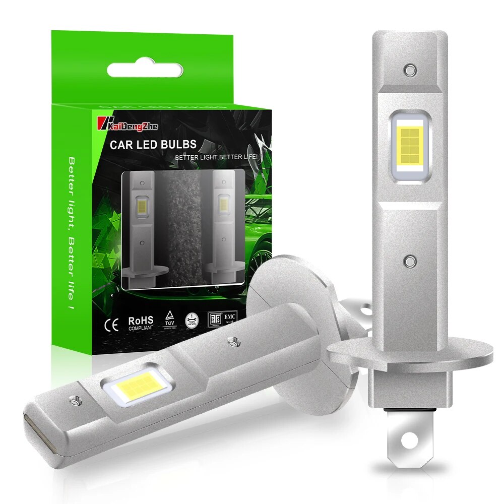 Led Headlight 6500K White 12000Lm - Lampu depan LED H1 mobil, bohlam