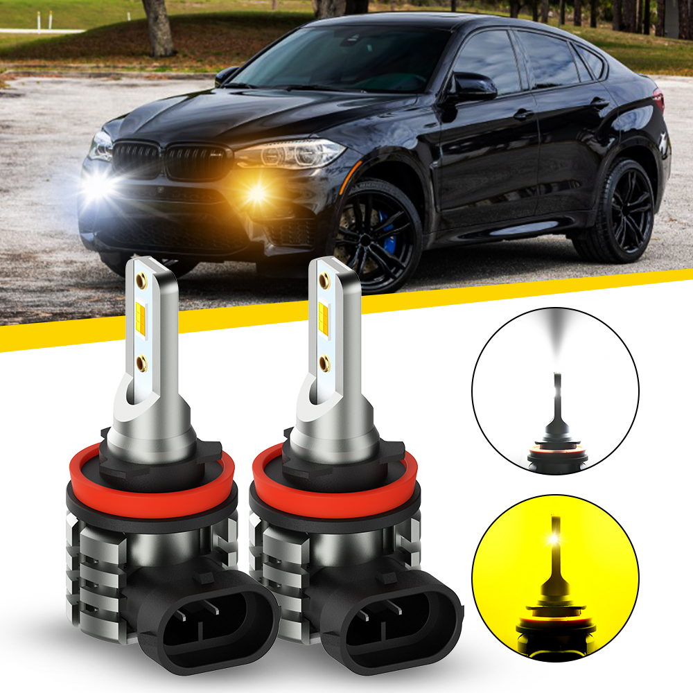 Led Fog Light H11 3000K Yellow - AUXITO 2 Buah L6 LED H8