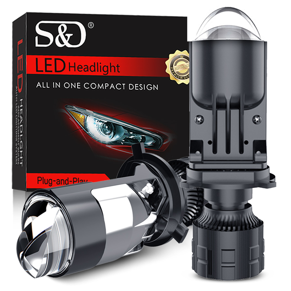 Led Headlight H4 Hi Lo 120W - 2 Buah 120W H4 LED Proyektor