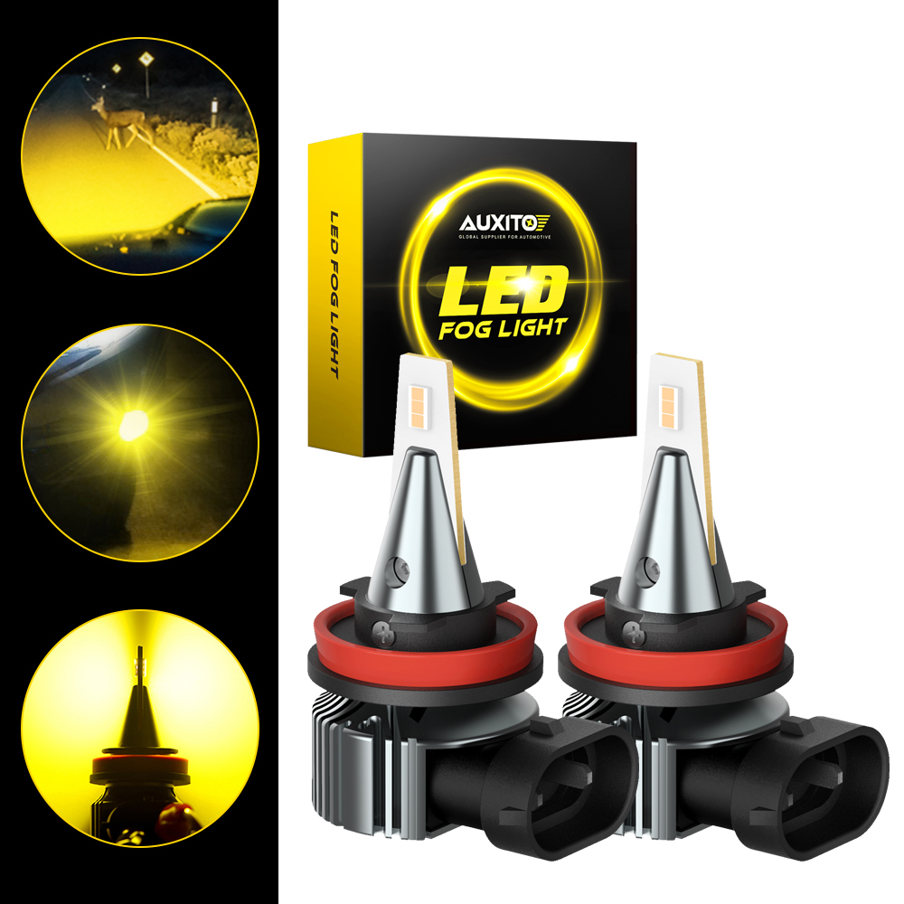 Led Fog Light H11 3000K Yellow - AUXITO 2 Buah H11 H8 Lampu
