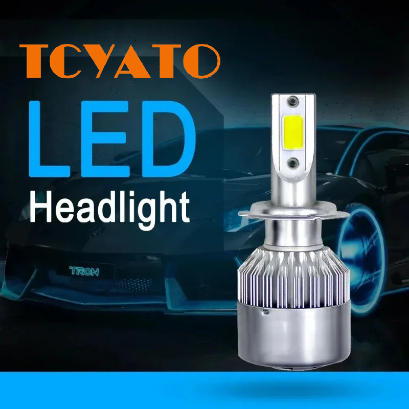 Car Led Bulb H1 H3 H8 H11 - TCYATO 2x C6 Lampu Depan Mobil