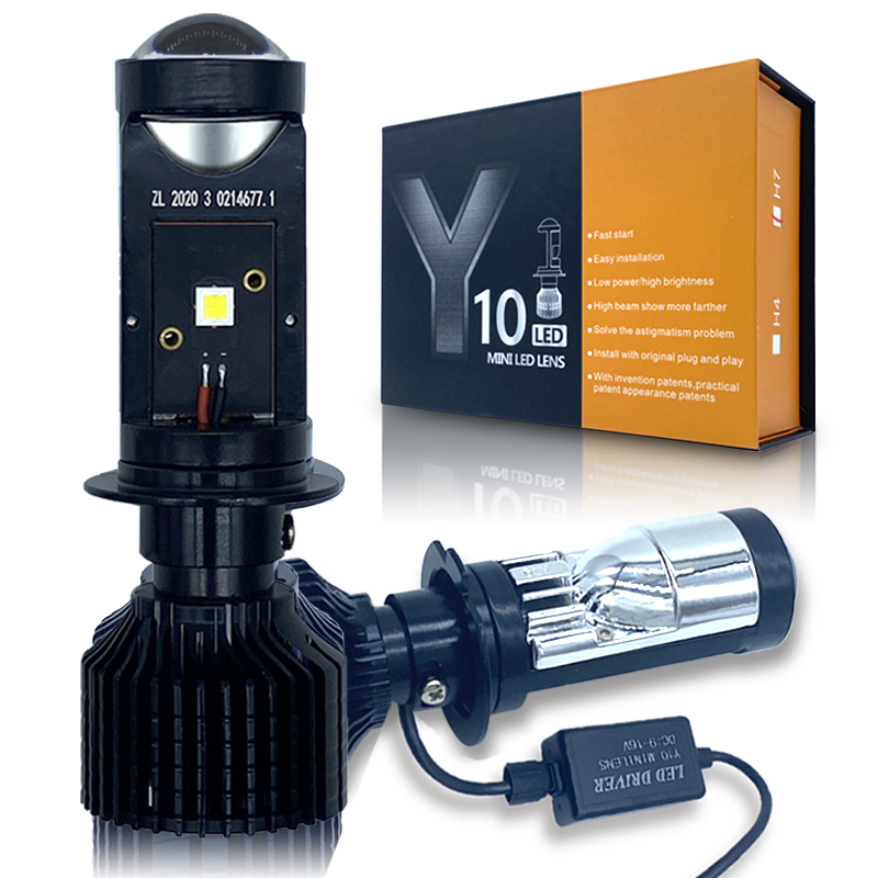 Laser Led Headlight Projector Lens - Lampu Canbus H4 H7 LED Y10
