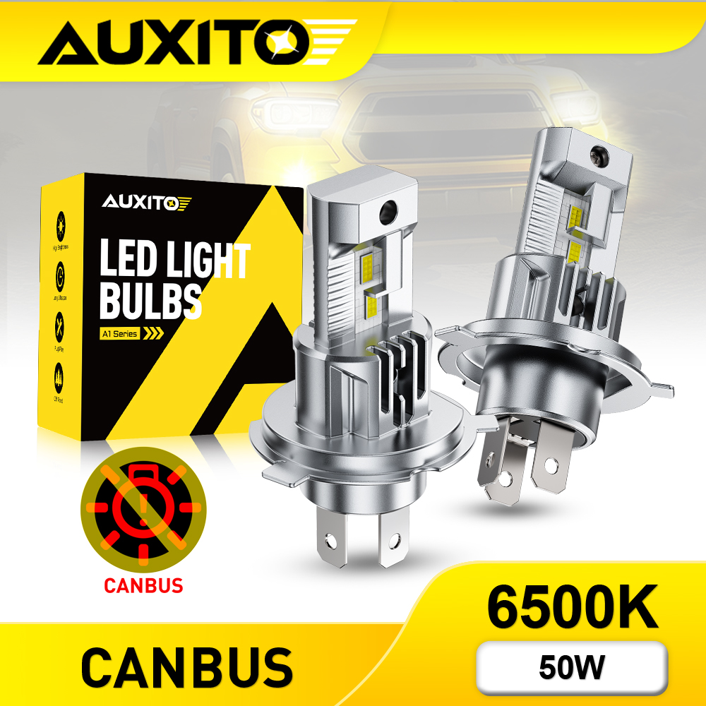 Led Headlight 6500K White 12000Lm - AUXITO 2 Buah Bohlam LED H4