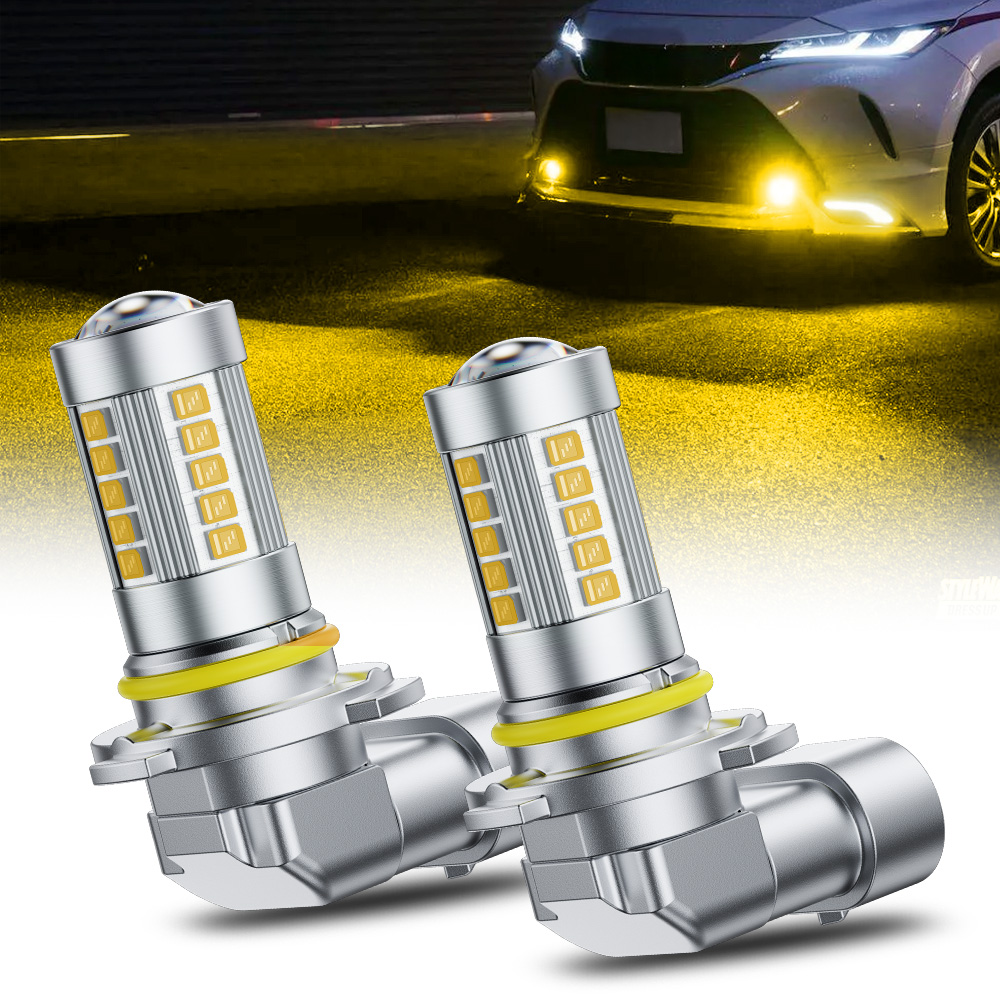 2 Buah AUXITO 9006 HB4 LED Kun - Led Fog Light H11 3000K Yellow ulasan dan harga