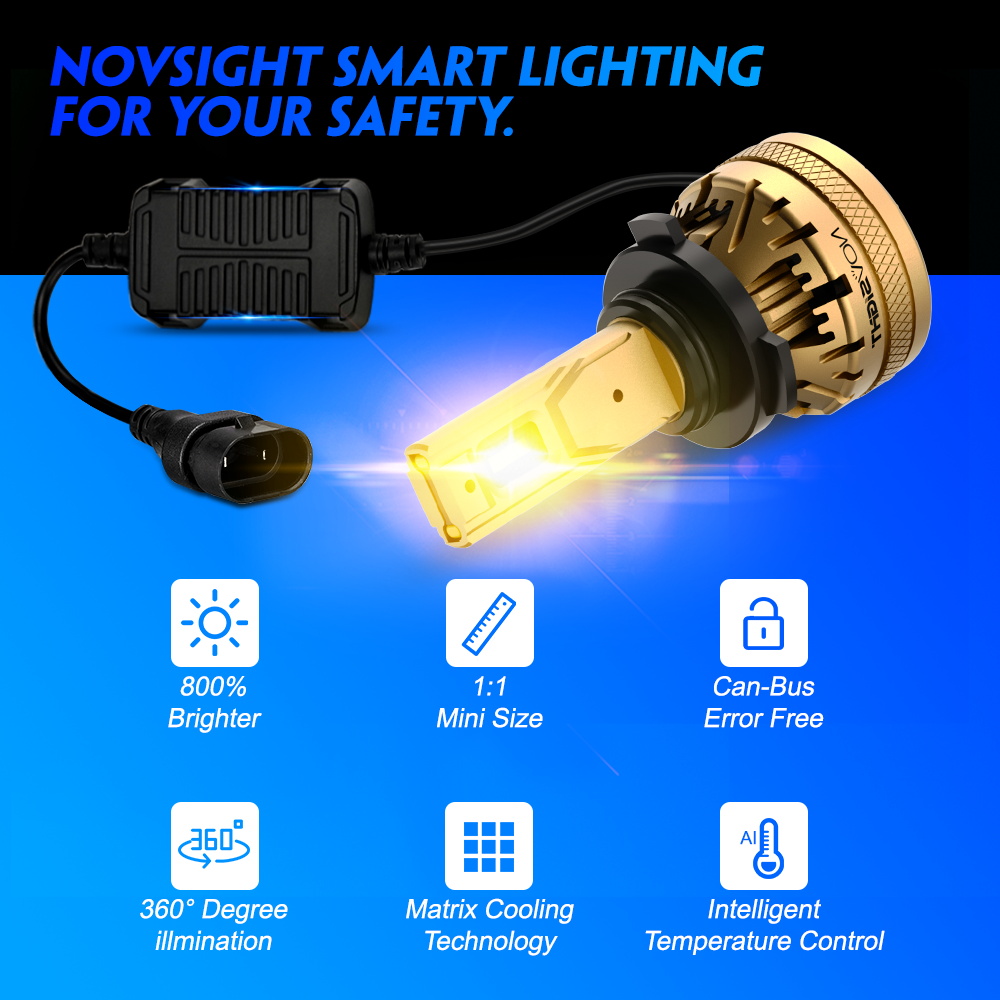 NOVSIGHT A500 N37Y Lampu Kunin - Led Fog Light H11 3000K Yellow ulasan dan harga