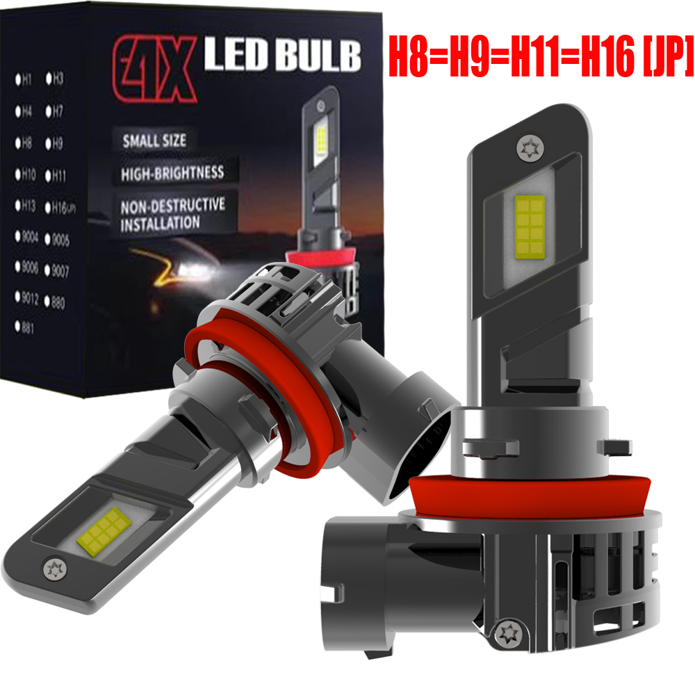 2pcs 55W H8 H9 H11 H16JP Lampu - Led Headlight Bulb Canbus Error Free ulasan dan harga