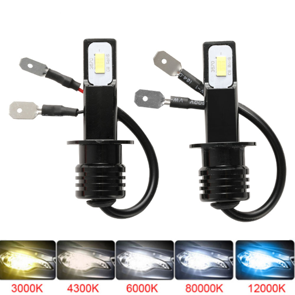 2 Buah Led H1 H3 H4 H7 HB4 HB3 - Led Headlight Bulb H7 20000Lm ulasan dan harga