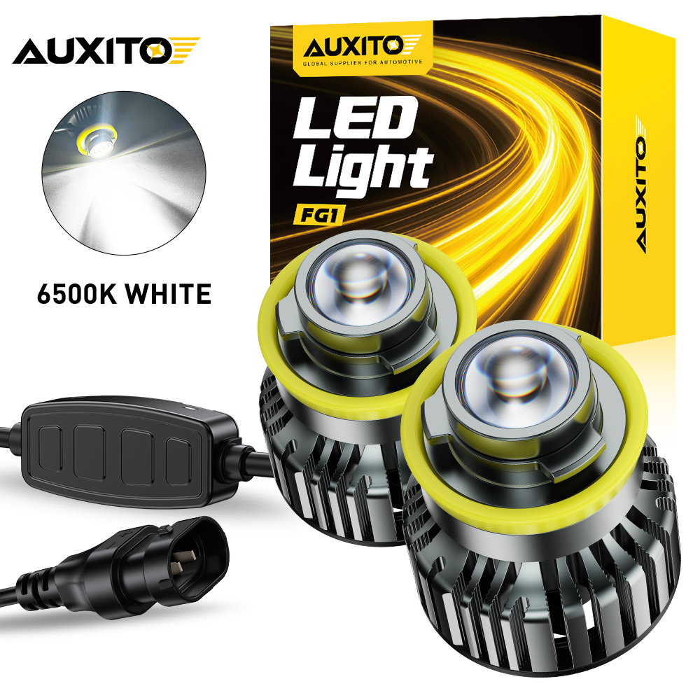 2 Buah Lensa Laser AUXITO Mobi - Led Fog Light H11 3000K Yellow ulasan dan harga