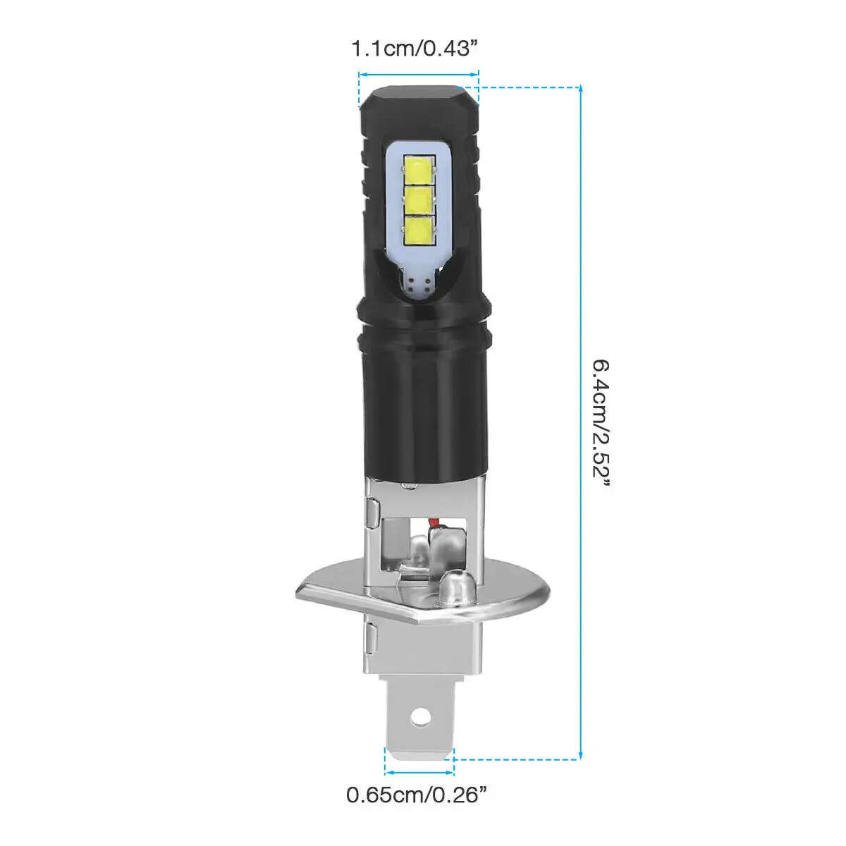 2 Buah 12000LM H1 H3 Bohlam La - Led Headlight 6500K White 12000Lm ulasan dan harga