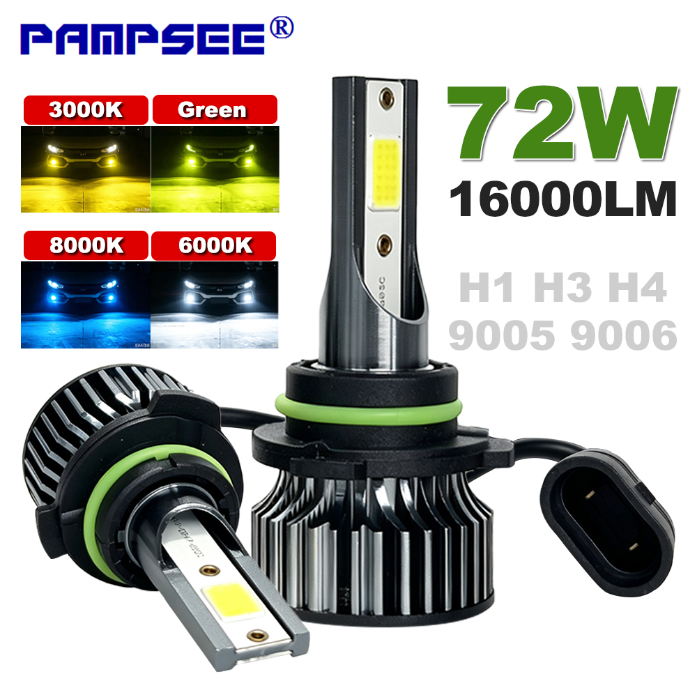 Lampu Depan Mobil 72W 16000LM  - Car Led Bulb H1 H3 H8 H11 ulasan dan harga