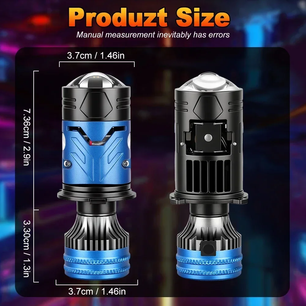 Lampu Depan LED H4 dengan Lens - Led Headlight H4 Hi Lo 120W ulasan dan harga