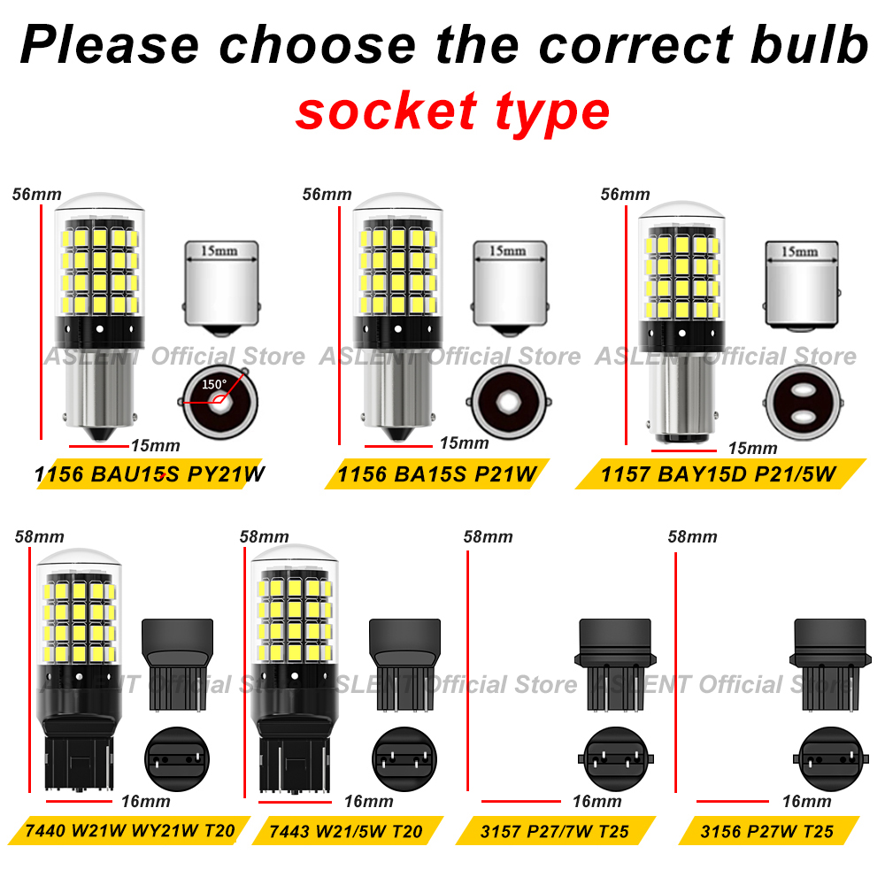 Bohlam LED 2x1156 BA15S P21W B - Led Tail Light Bulb Canbus ulasan dan harga