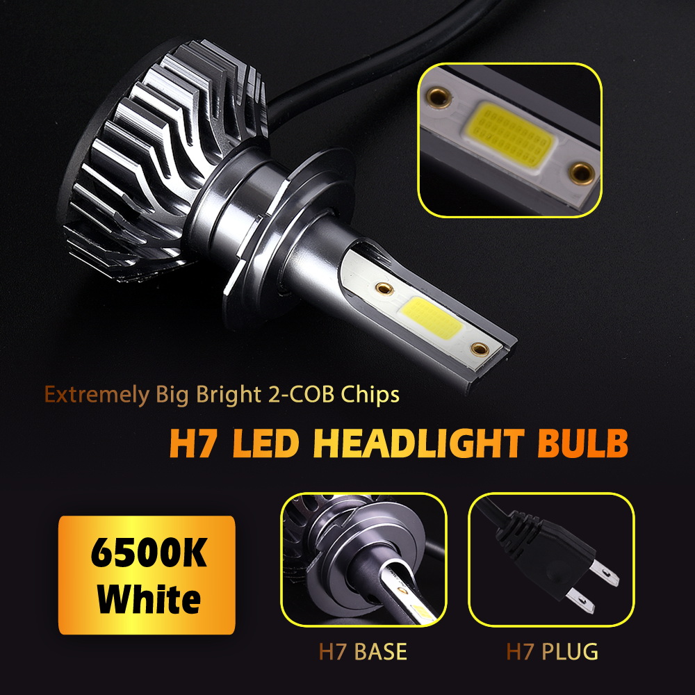 Lampu depan LED H7, cahaya dep - Led Headlight 6500K White 12000Lm ulasan dan harga