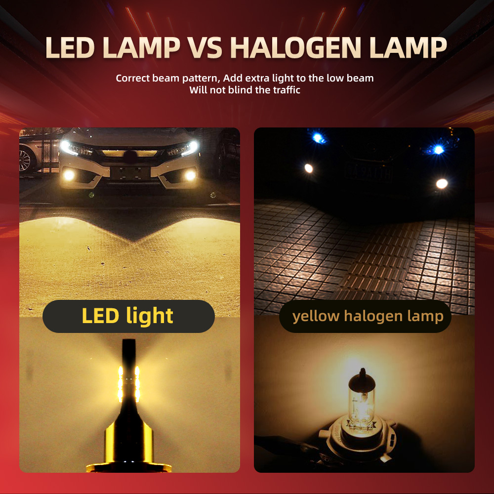 2 buah lampu kabut LED Canbus  - Led Fog Light H11 3000K Yellow ulasan dan harga