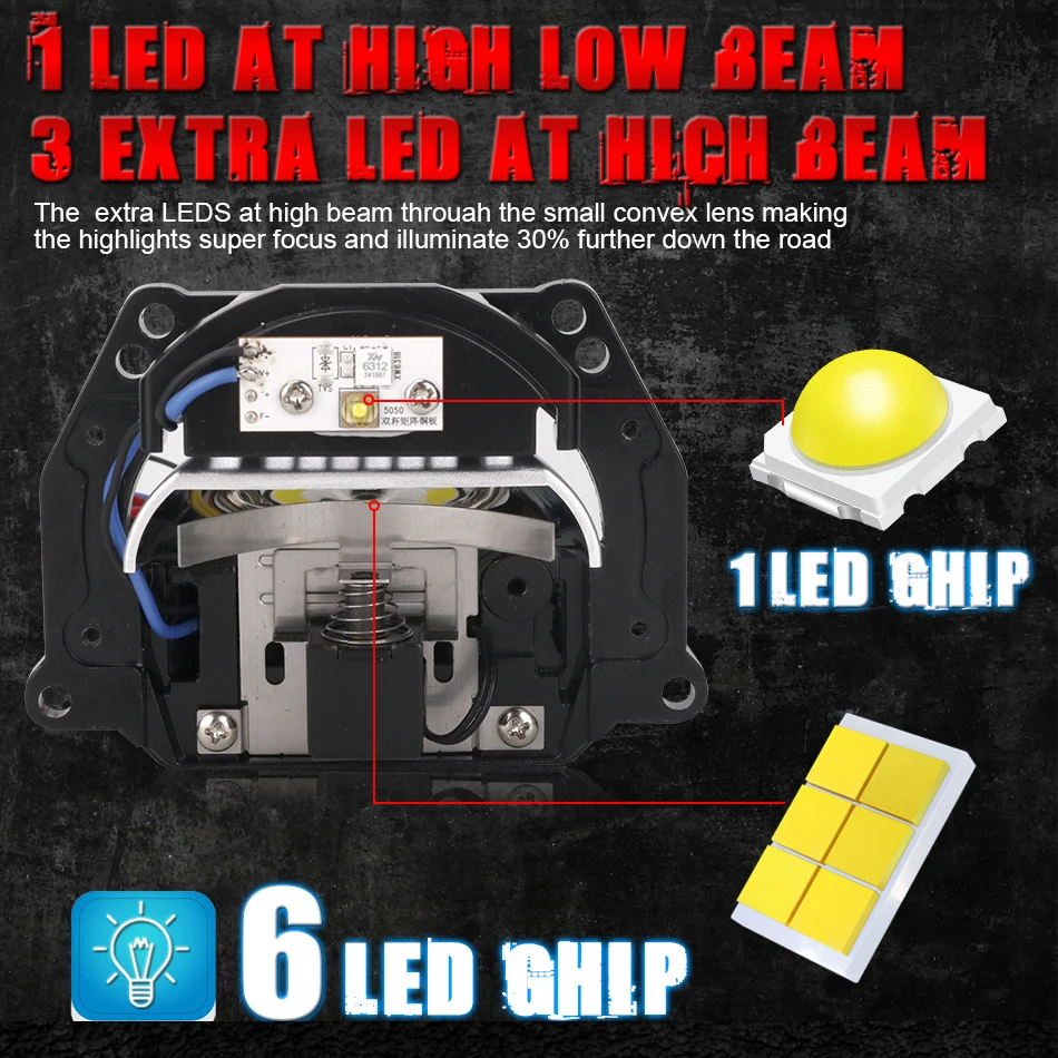 Lensa Proyektor Bi LED 3 Inci  - Laser Led Headlight Projector Lens ulasan dan harga