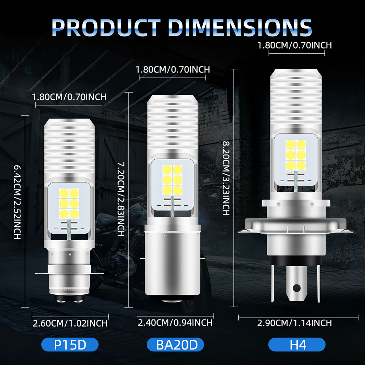 1pcs Lampu Depan Motor LED P15 - Motorcycle Led Headlight Bulb H4 ulasan dan harga