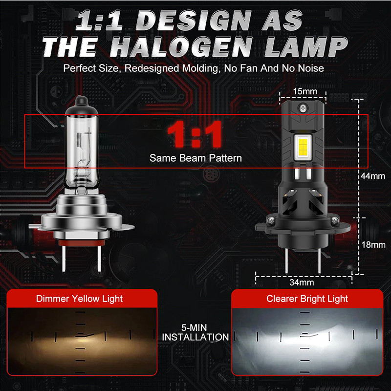 2 Buah Bohlam Lampu Depan LED  - Led Headlight Bulb H7 20000Lm ulasan dan harga