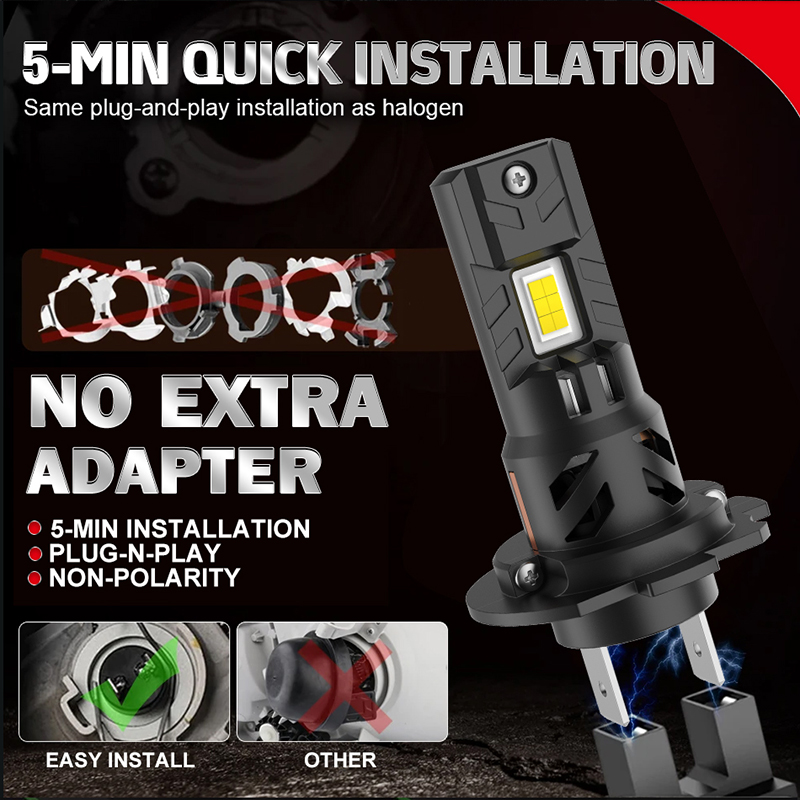 2 Buah Bohlam Lampu Depan LED  - Led Headlight Bulb H7 20000Lm ulasan dan harga