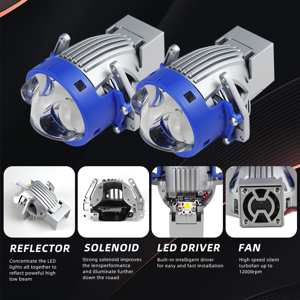 Lampu Proyektor LED Bi 140W de - Laser Led Headlight Projector Lens ulasan dan harga