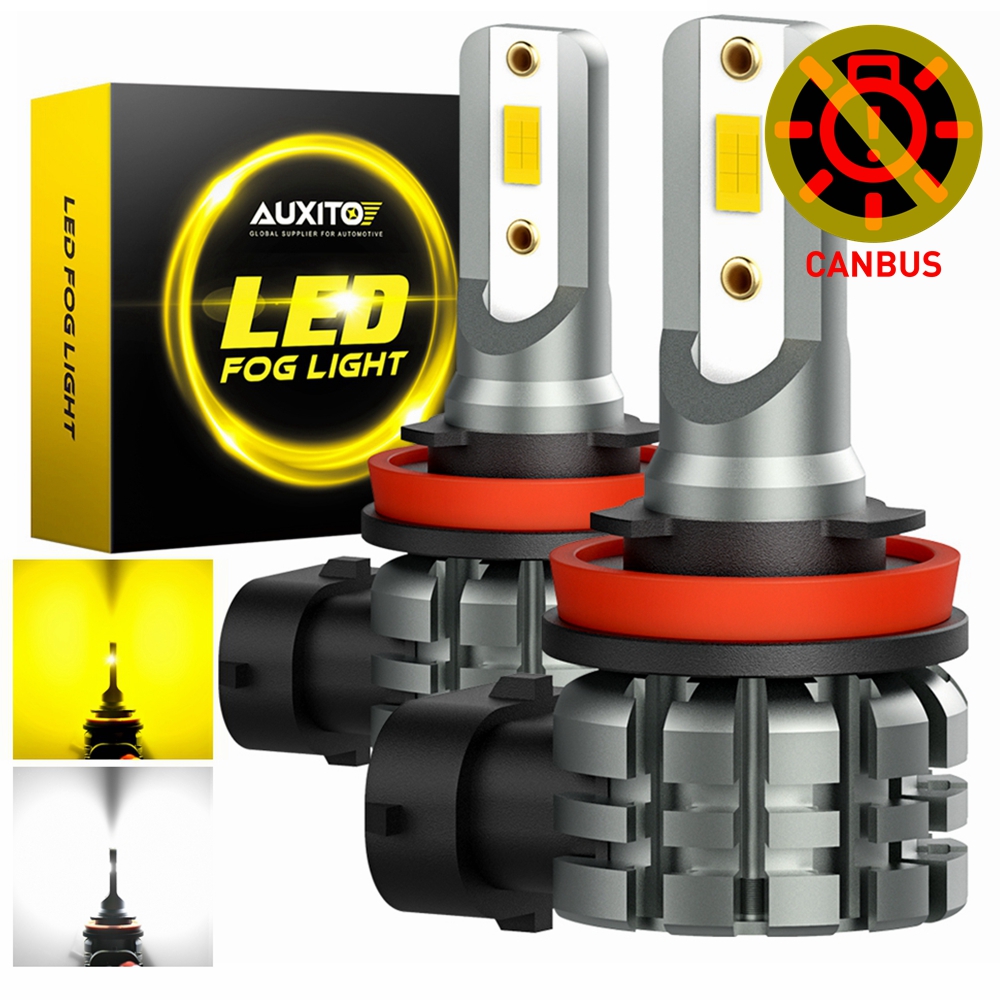 AUXITO 2 Buah H11 H8 Bohlam La - Led Fog Light H11 3000K Yellow ulasan dan harga