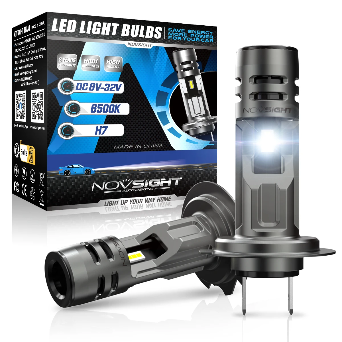 NOVSIGHT lampu sorot mobil put - Led Headlight 6500K White 12000Lm ulasan dan harga