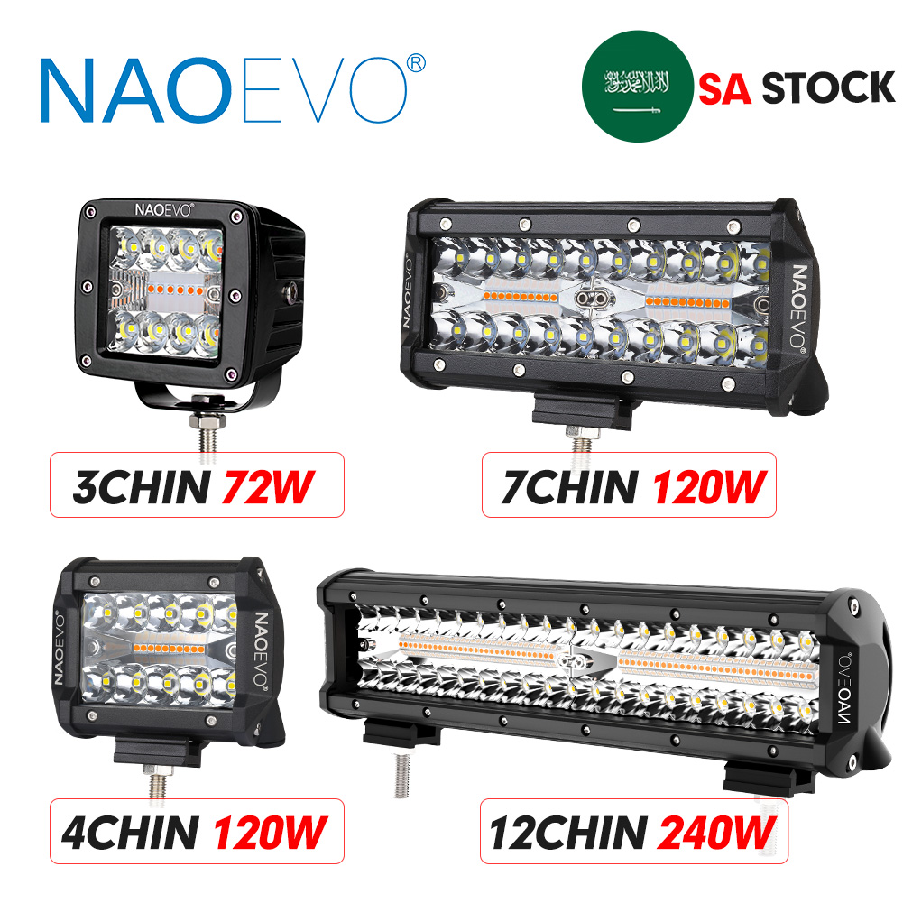 NAOEVO lampu LED Off road 4x4, - Led Work Light Bar 12 Inch Offroad ulasan dan harga