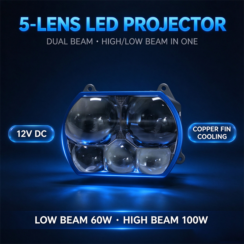 Lampu Depan LED dengan Lima Le - Laser Led Headlight Projector Lens ulasan dan harga