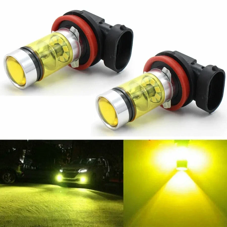 2 buah lampu kabut LED H8 H11, - Led Fog Light H11 3000K Yellow ulasan dan harga