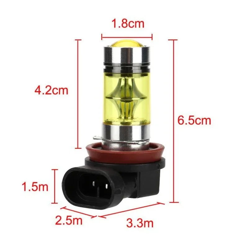 2 buah lampu kabut LED H8 H11, - Led Fog Light H11 3000K Yellow ulasan dan harga
