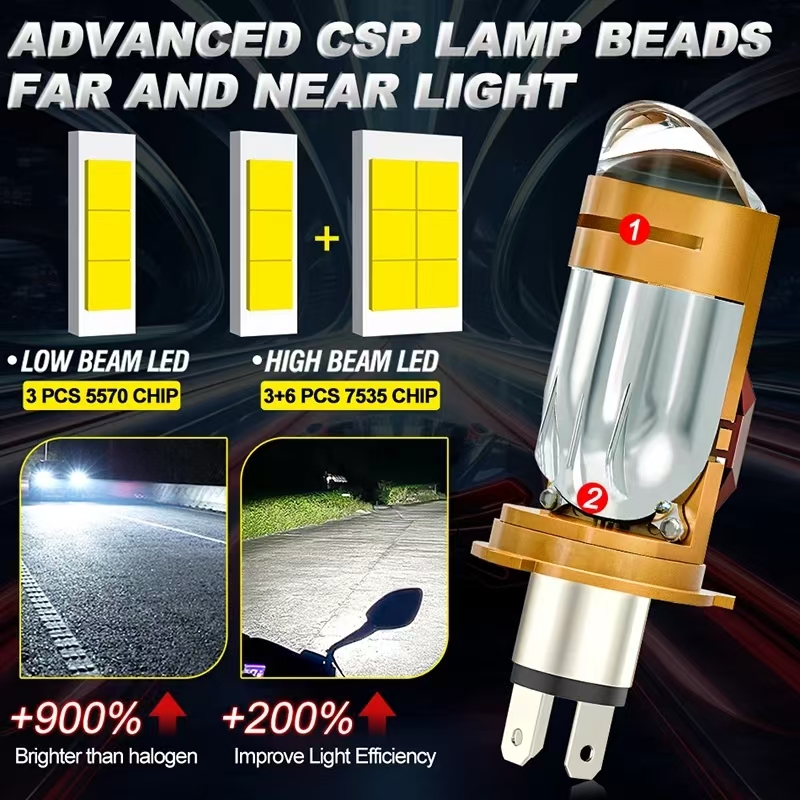 Proyektor Lensa LED CAMOTO Bi  - Motorcycle Led Headlight Bulb H4 ulasan dan harga