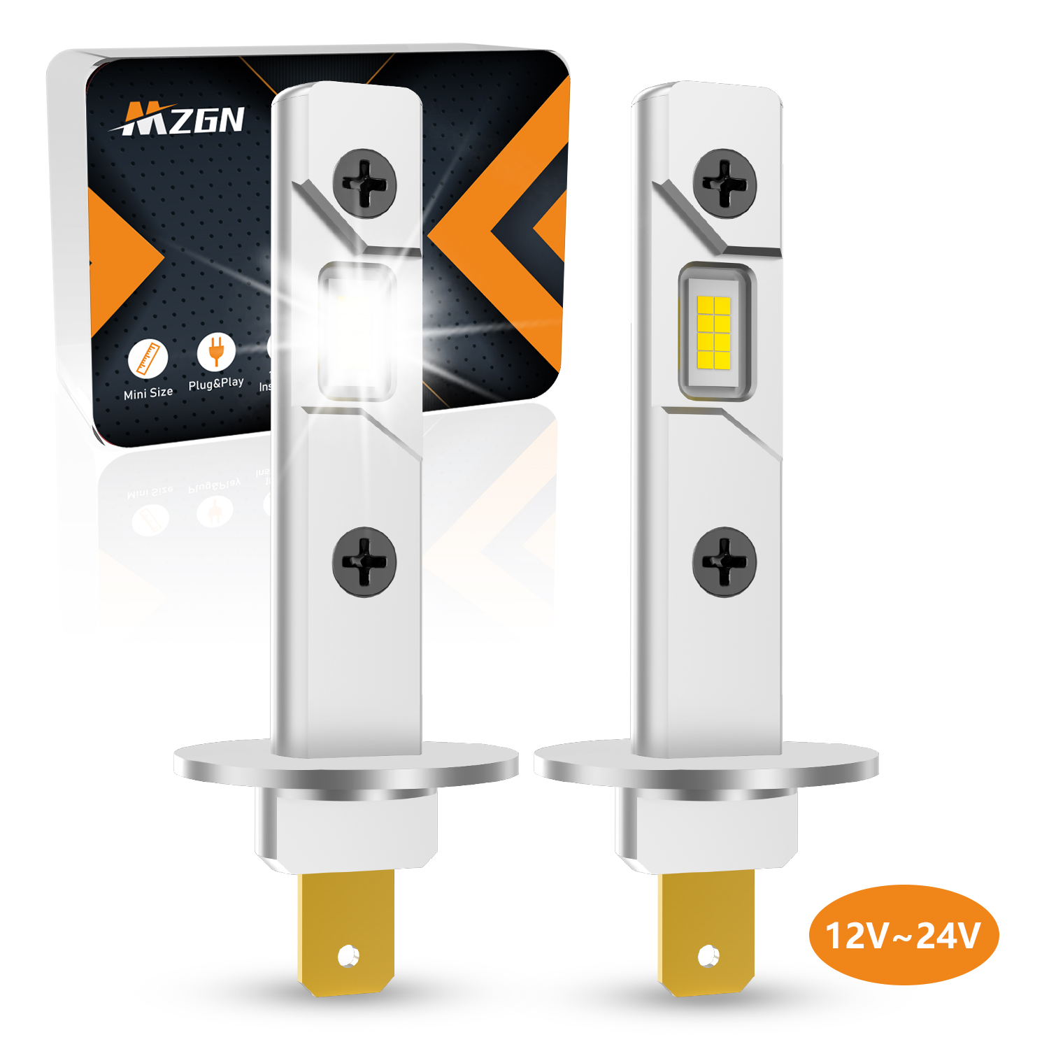 MZGN 2 buah 12000LM H1 lampu d - Led Headlight 6500K White 12000Lm ulasan dan harga