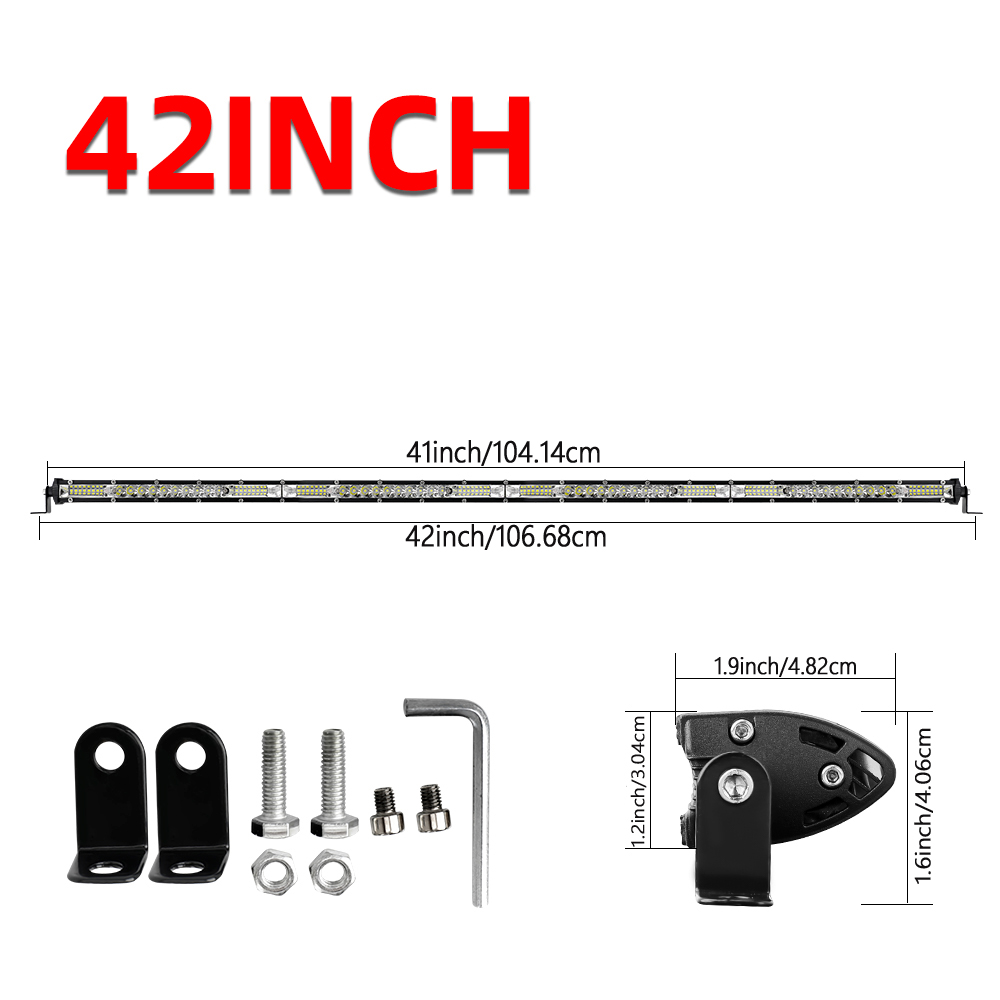 Lampu LED Bar Ultra-Tipis 42 I - Led Work Light Bar 12 Inch Offroad ulasan dan harga