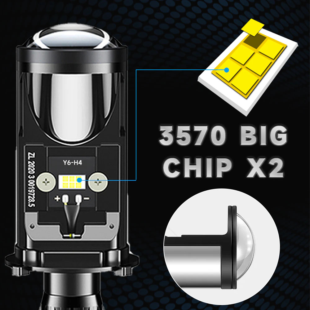 Y6D H4 lampu depan LED Canbus  - Led Headlight H4 Hi Lo 120W ulasan dan harga