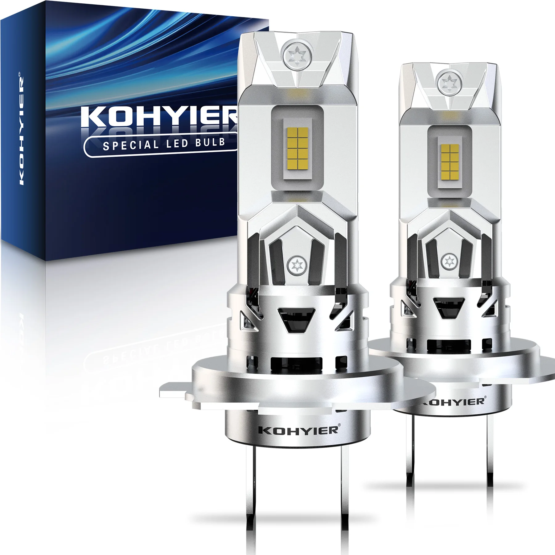 2 buah H7 Slim LED bohlam lamp - Led Headlight Bulb H7 20000Lm ulasan dan harga