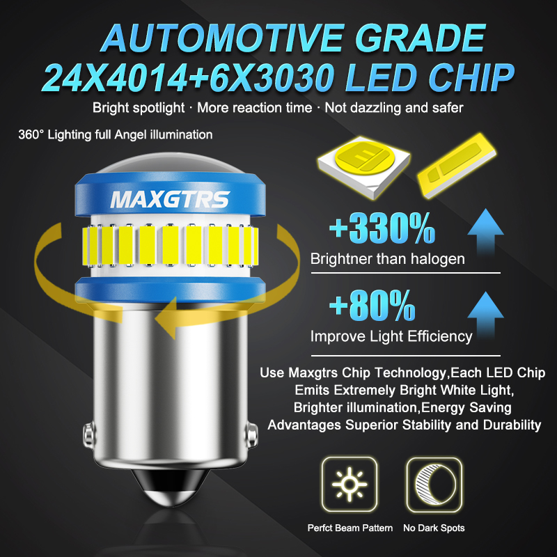 2x BA15S P21W Lampu LED S25 11 - Led Tail Light Bulb Canbus ulasan dan harga