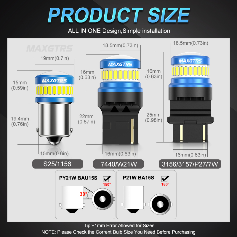 2x BA15S P21W Lampu LED S25 11 - Led Tail Light Bulb Canbus ulasan dan harga