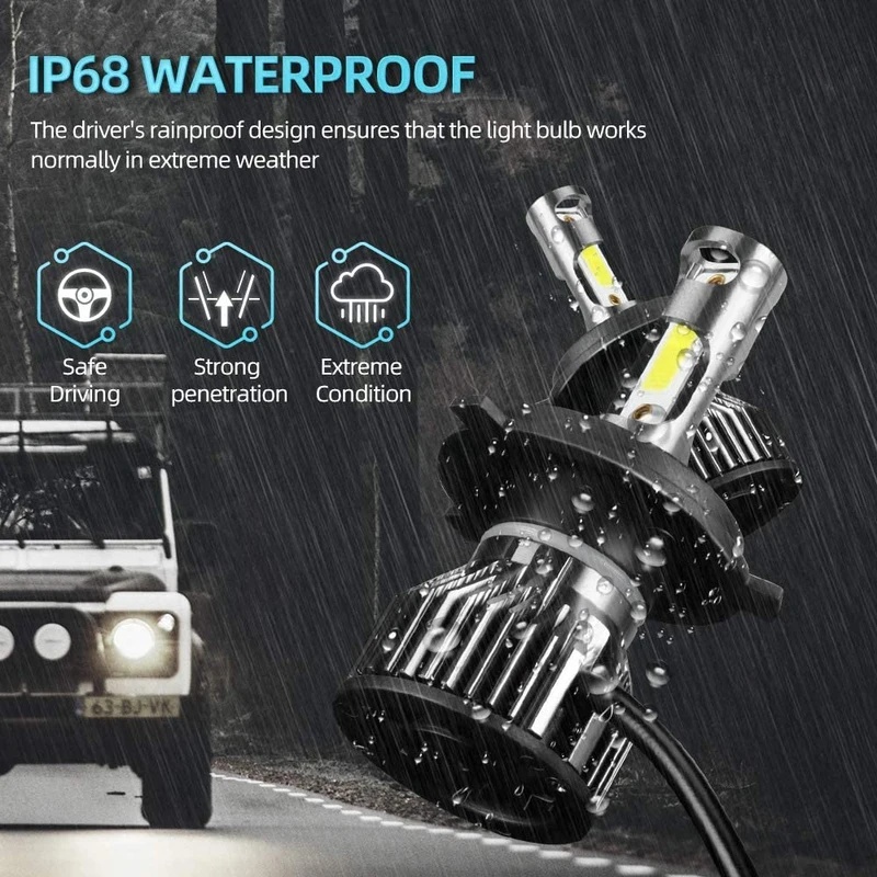 Lampu Depan LED Motor 120W H4  - Led Headlight H4 Hi Lo 120W ulasan dan harga