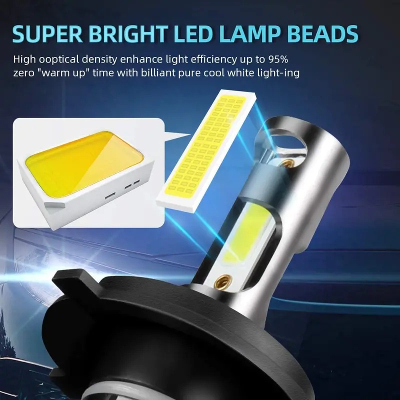 Lampu Depan LED Motor 120W H4  - Led Headlight H4 Hi Lo 120W ulasan dan harga