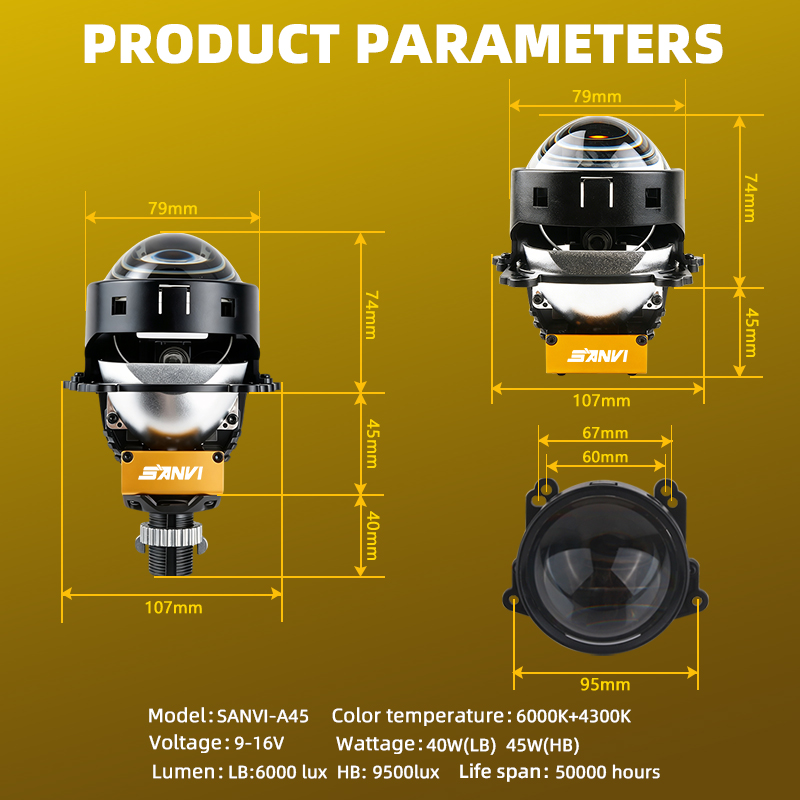 Lampu Depan Proyektor Bi-LED S - Car Led Headlight 9005 9006 ulasan dan harga