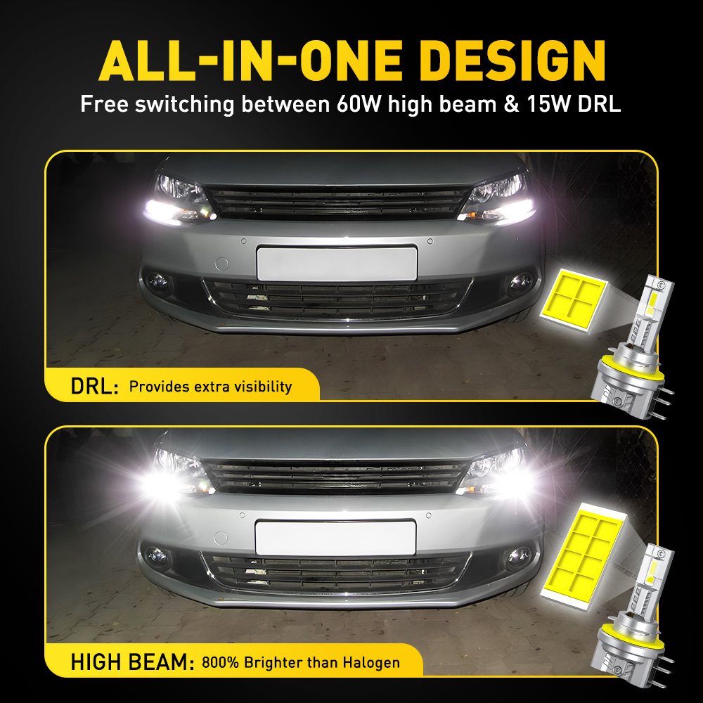 AUXITO 2 buah lampu depan LED  - Led Headlight Bulb Canbus Error Free ulasan dan harga