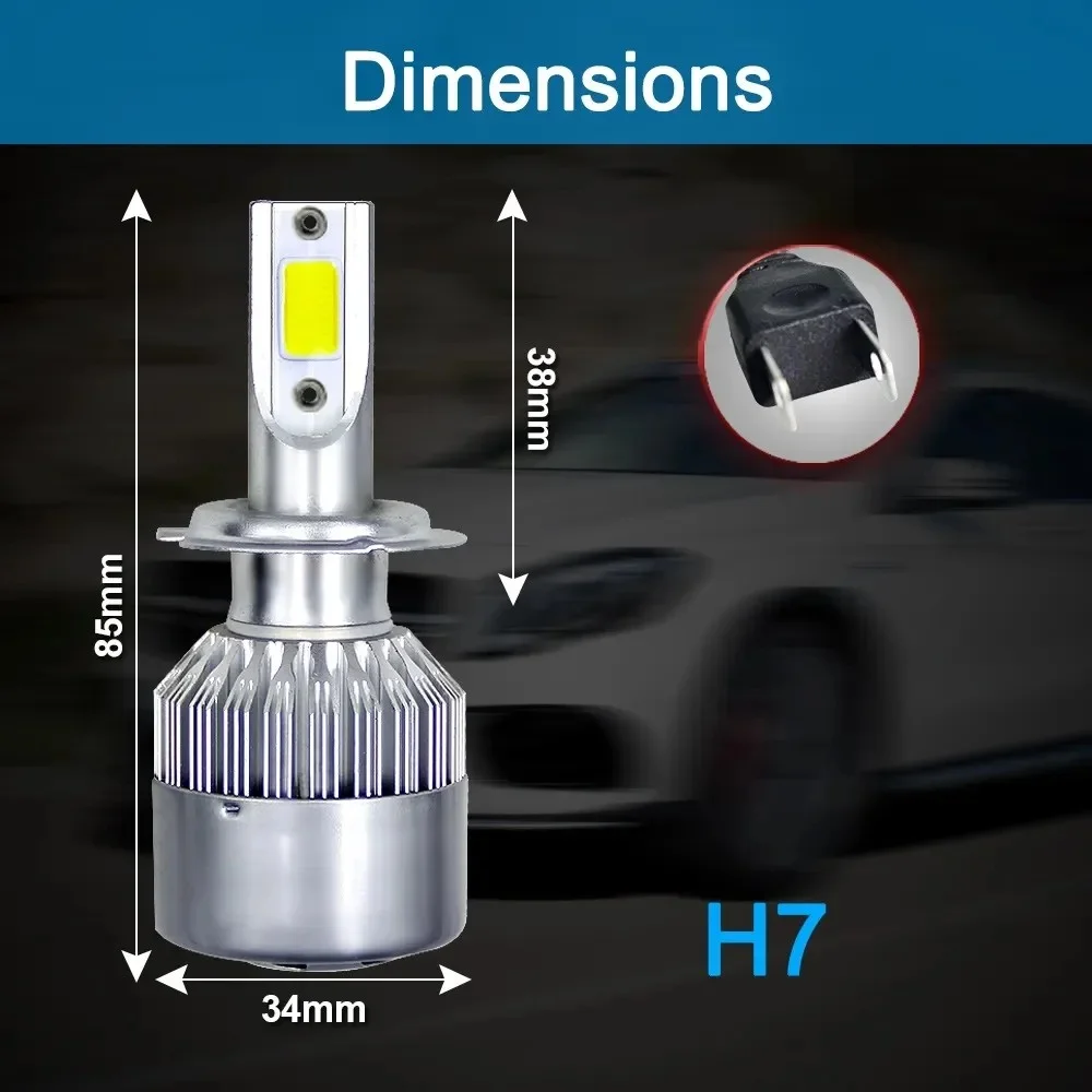 TCYATO 2x C6 Lampu Depan Mobil - Car Led Bulb H1 H3 H8 H11 ulasan dan harga