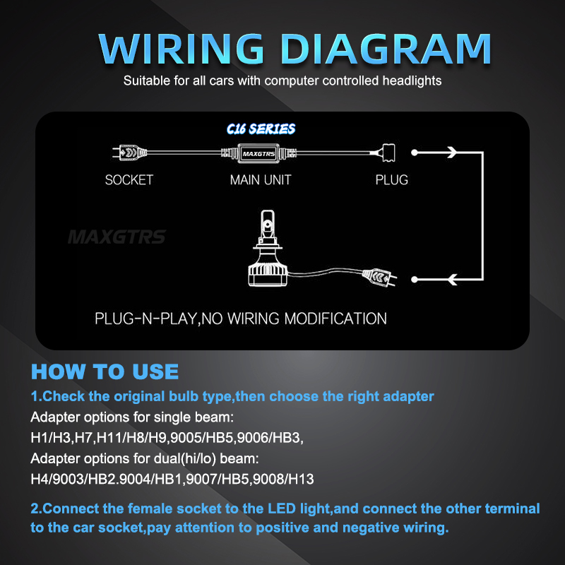 H1 H13 H7 H8 H11 HB3 9005 HB4  - Car Led Headlight 9005 9006 ulasan dan harga