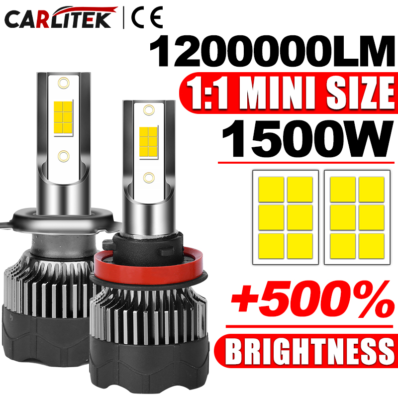 1200000lm 1500W 3570 CSP Chip  - Car Led Bulb H1 H3 H8 H11 ulasan dan harga