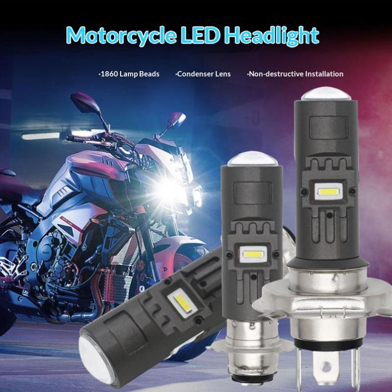 [MS]1Pcs CSP Moto LED H4 BA20D - Motorcycle Led Headlight Bulb H4 ulasan dan harga