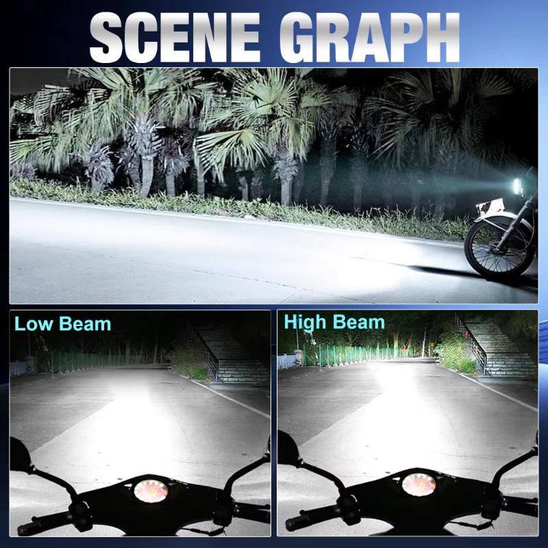 [MS]1Pcs CSP Moto LED H4 BA20D - Motorcycle Led Headlight Bulb H4 ulasan dan harga